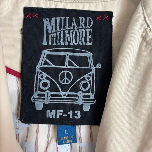 Millard Fillmore MF-13 Trench Coat Light Tan Beige Size Large Steampunk Unique - Picture 4 of 16